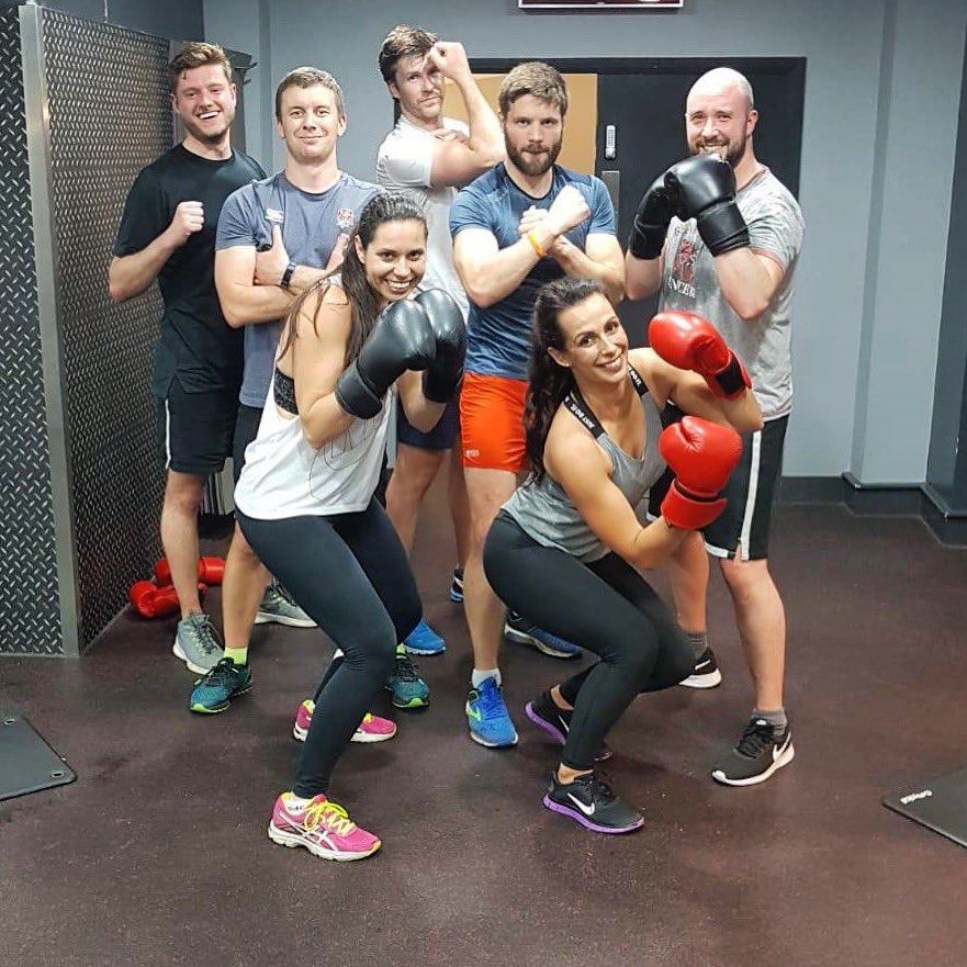 Our Lunchtime Boxing Club was a success and we survived 🥊💪🏼😅 #areyoubraveenough #teamfitness #boxing