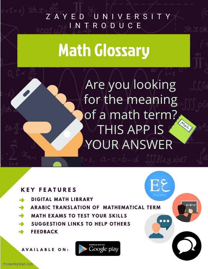 rauda_aldhaheri's tweet image. #ccisprojectfair الهدف من المشروع هو تعزيز لغة الضاد في مجال التعليم، وابراز دور الترجمة واهميتها في دعم وادراك الطلاب للمصطلحات في مادة الرياضيات، وأيضاً تسخير التكنولوجيا الحديثة في خدمة العلم والثقافه.