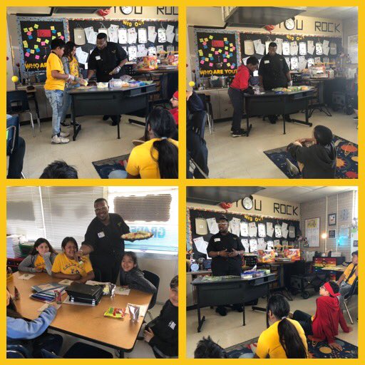 KariDierks's tweet image. Chef Charles, my former Francis Elementary, @AldineISD student was our guest today @smithacad He made math/science connections to his jobs (aviation and chef), did a demo, and brought treats! 👨🏾‍🍳✈️🤗❤️ #5thgrademagic #proudteacher #CookingWithFlavouR #mathandscienceeverywhere