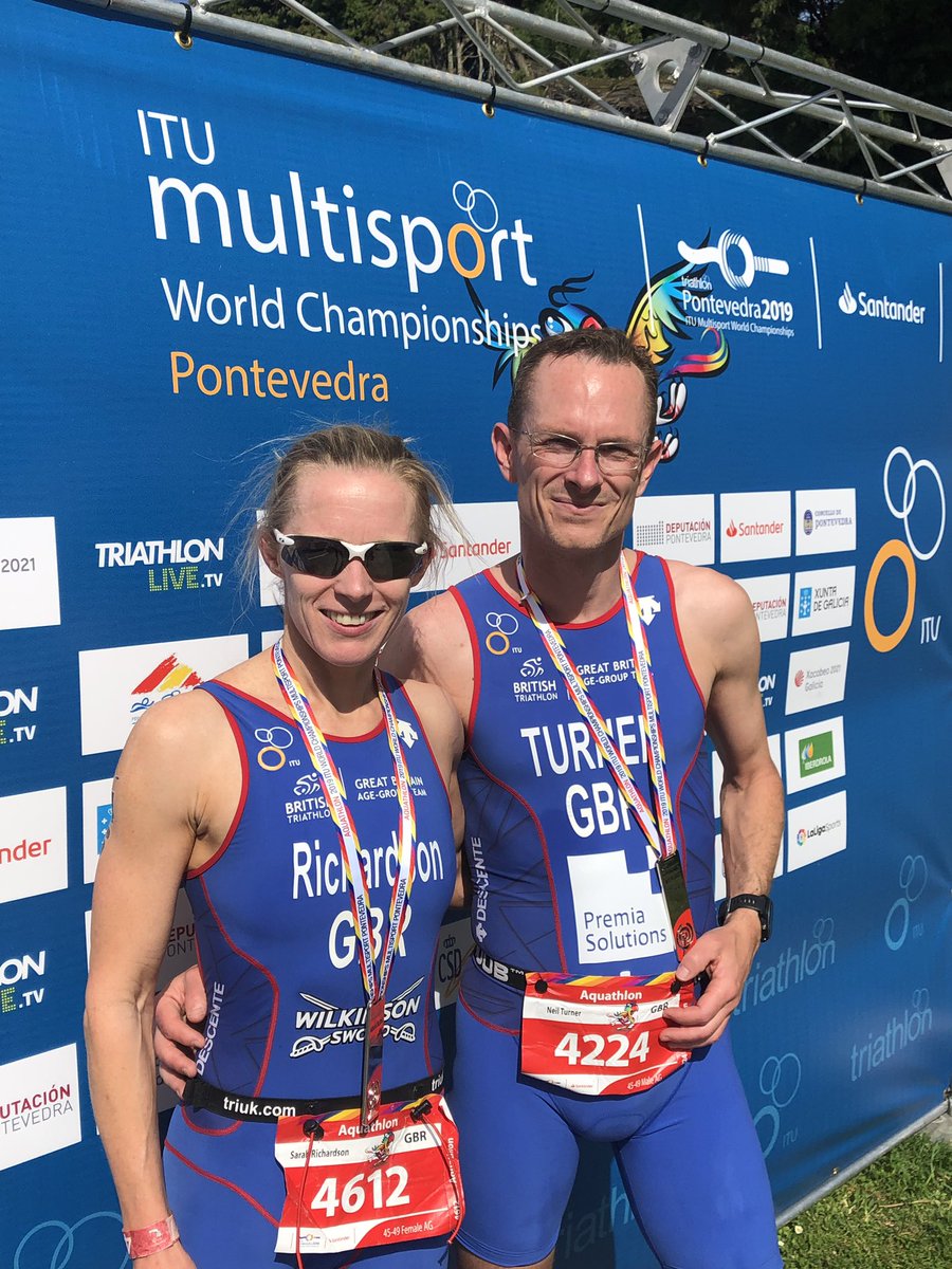 Tough race today in World Aquathlon Championships. 26th place in my age group. But <a href="/TriTrainingCtre/">The Triathlon Training Centre</a> training buddy Sarah won gold in her age group! Might be a few celebratory drinks in town tonight.