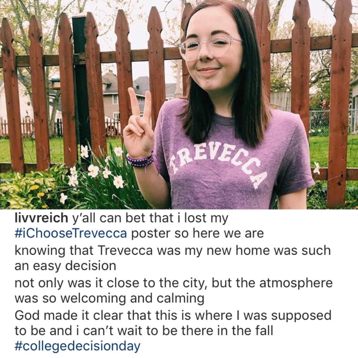 TNUAdmissions's tweet photo. Congrats to @livvreich for winning a $100 gift card to the Trevecca bookstore! Thanks to everyone who used #ichoosetrevecca! Can’t wait to see you home on the Hill. https://t.co/8DSX4HsEPs