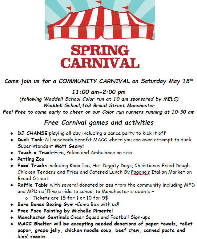 <a href="/MPS_Waddell/">Waddell Elementary</a> Color Run is fast approaching! Come join us on May 18th at 10am. After the Color Run we will have our Spring Carnival! <a href="/mpspride/">Manchester Schools</a>