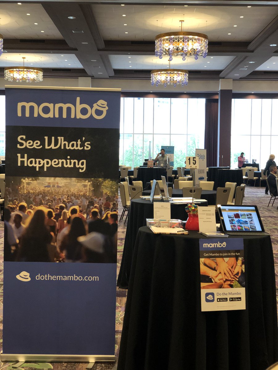 JoinMambo's tweet photo. Mambo is at the @fundconference! Come check out our table and learn about us. 

#fundconference2019 #dothemambo #joinmambo #fundconferenceaustin https://t.co/t00XPSrN7j