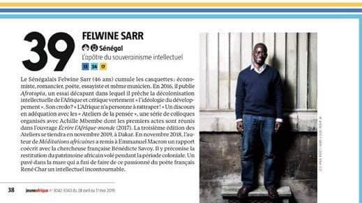 DemeAisha's tweet photo. Koyo, Marie-Cecile et Felwine dans le classement Jeune Afrique des personne les plus influentes en Afrique... 
#CultureMakersAfrica #MyPeople https://t.co/6pdOdH2drZ