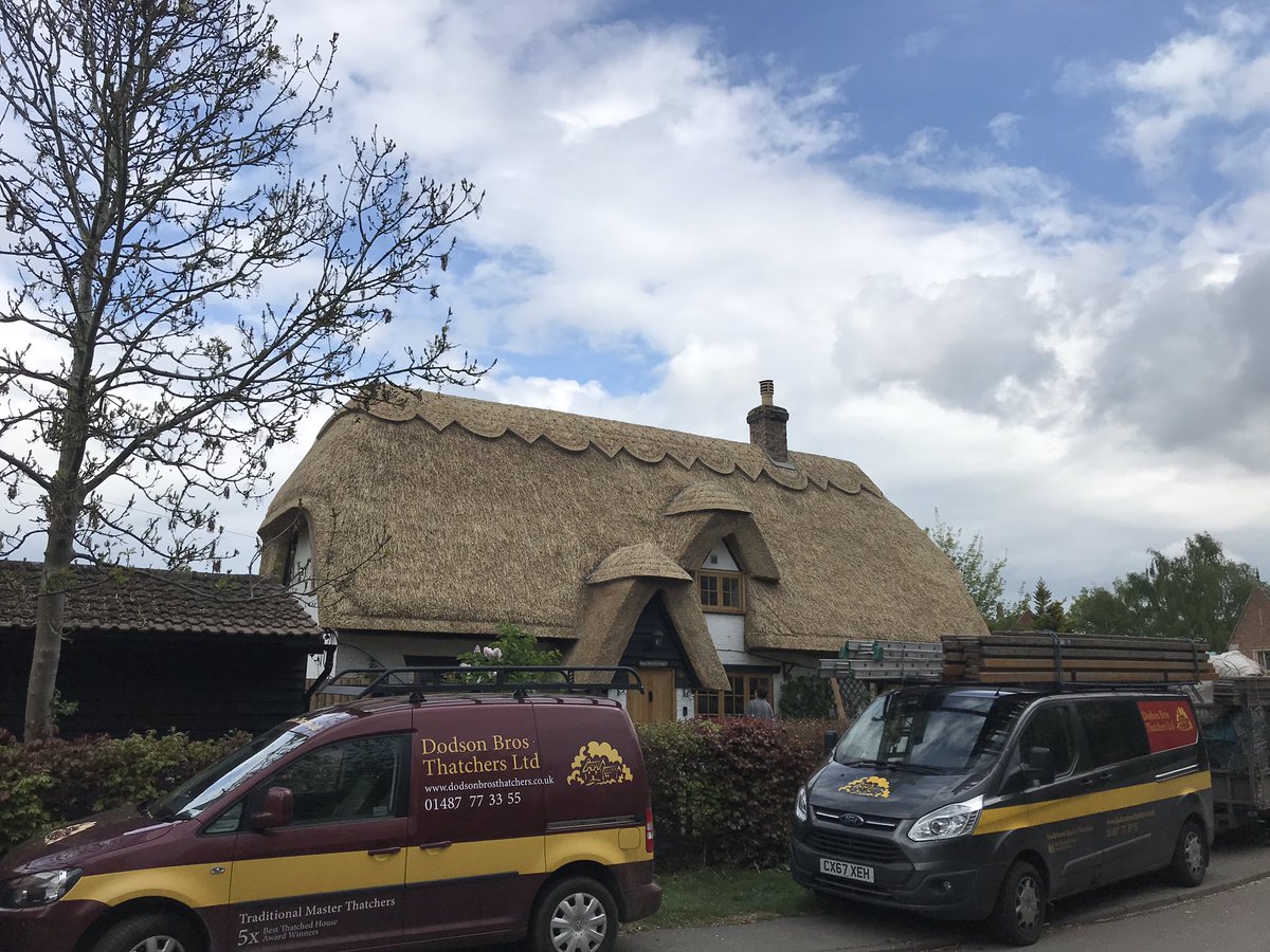Long straw re-thatch completed today.