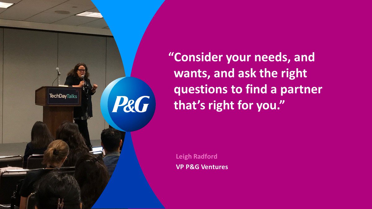 Lisa03755's tweet image. RT @PGVstudio: “Consider your needs, and wants, and ask the right questions to find a partner that’s right for you.” @LeighRadfordPGV #TechDay #TechDayTalks #Entrepreneur @ProcterGamble #innovation @TechDayHQ