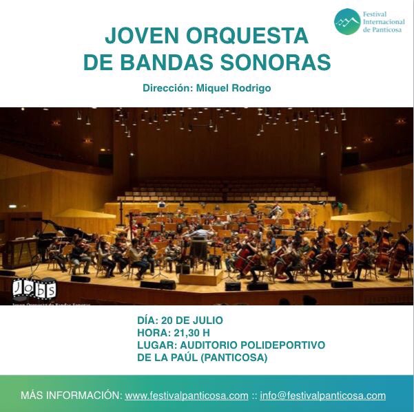 JOBSZaragoza's tweet photo. Os lo aviamos avisado y... ¡aquí lo tenéis! 
¡¡En Julio estaremos en el @FIPTocandoCielo!!

Música de cine en uno de los entornos más bonitos de Aragón🏔🎶
¿¡Os los vais a perder?!🎼🎬 #JOBSzaragoza https://t.co/KOwPk2LGHU
