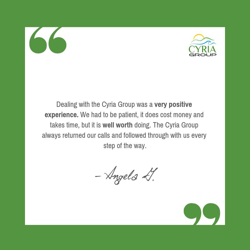 We're dedicated to the protection of the timeshare industry, without compromising individual timeshare owners. See Angela's thoughts about her experience with Cyria Group!
#CyriaGroup #Testimonials #HappyClients”