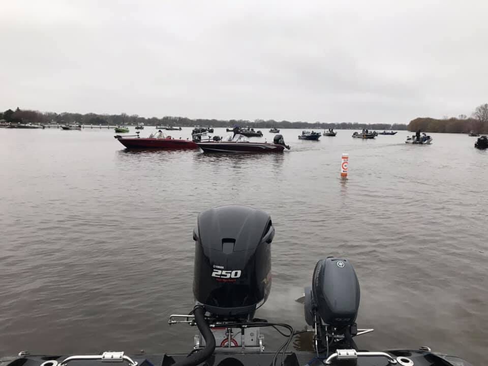 We’re in the water for stop number one of the <a href="/NationalWalleye/">National Walleye Tour</a> tour. Ready to let the <a href="/YamahaOutboards/">Yamaha Outboards</a> open up in my <a href="/RangerBoats/">Ranger Boats</a> .  Boat 149.  #RangerBoats #YAMAHA