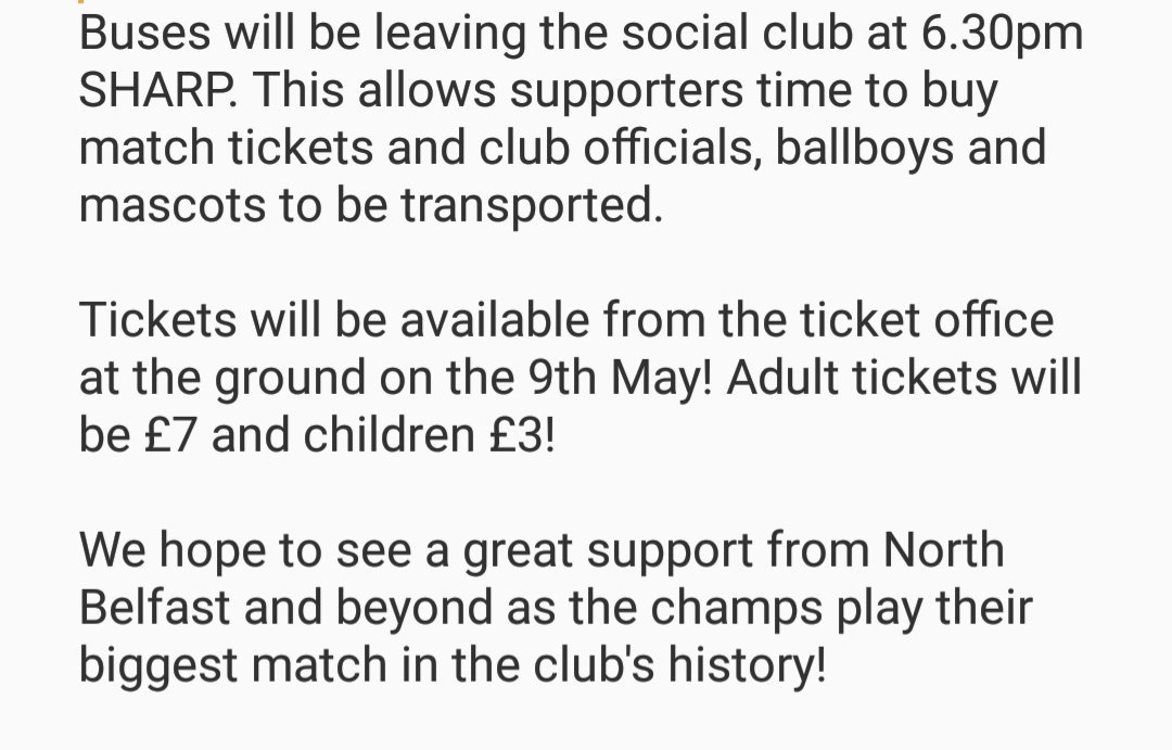 CrumlinStarFC's tweet image. ⚽️🏆ONE WEEK TO GO!⚽️🏆

📣IMPORTANT IMFORMATION REGARDING NEXT WEEK'S INTERMEDIATE CUP FINAL!📣

#WeAreCrumlinStar #LetsAllGoToWindsor
#IntermediateCupFinal

💚⭐💚⭐💚⭐💚⭐💚