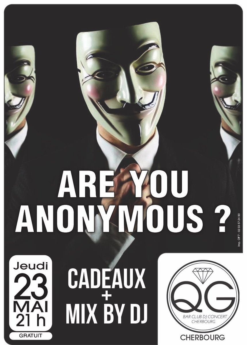 Les prochaines soirées dans ton QG Cherbourg !