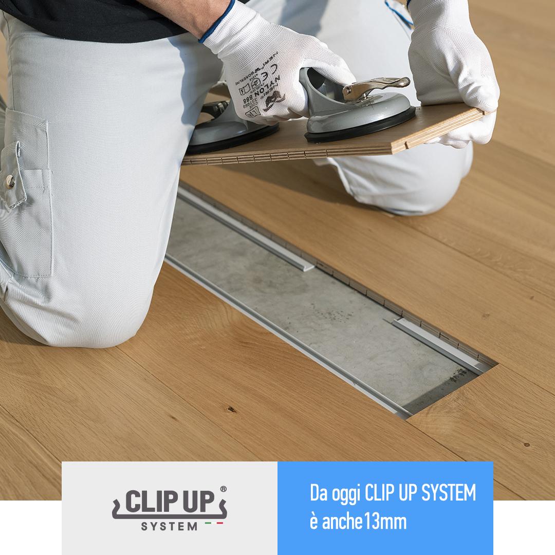 Con Clip Up System, da oggi anche nella versione 13mm, posare il parquet non è mai stato così semplice! Un’infinità di vantaggi difficilmente riassumibili in poche righe. Vuoi conoscerli tutti? Vai su clipup.it !
