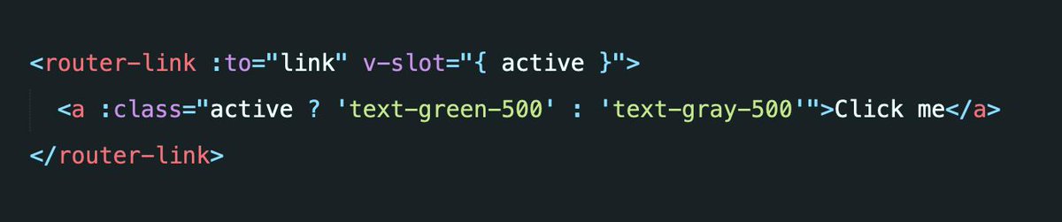 Adam Wathan on Twitter: "Any way with vue-router to say "only add this class if this link is *not* the active link"? Would make it much more Tailwind-friendly if I can figure Adam Wathan on Twitter: "Any way with vue-router to say "only add this class if this link is *not* the active link"? Would make it much more Tailwind-friendly if I can figure