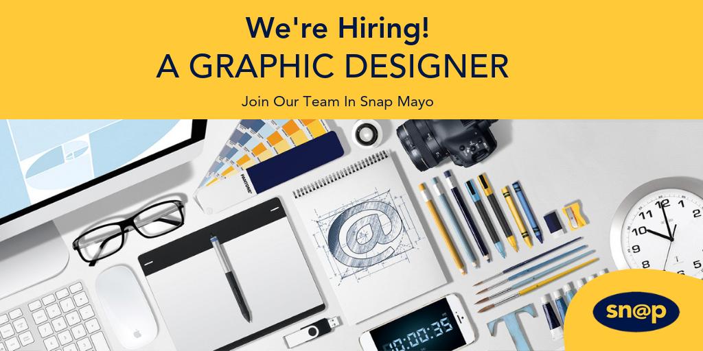 Snap Ireland on Twitter "We're hiring! An Experienced Graphic Designer