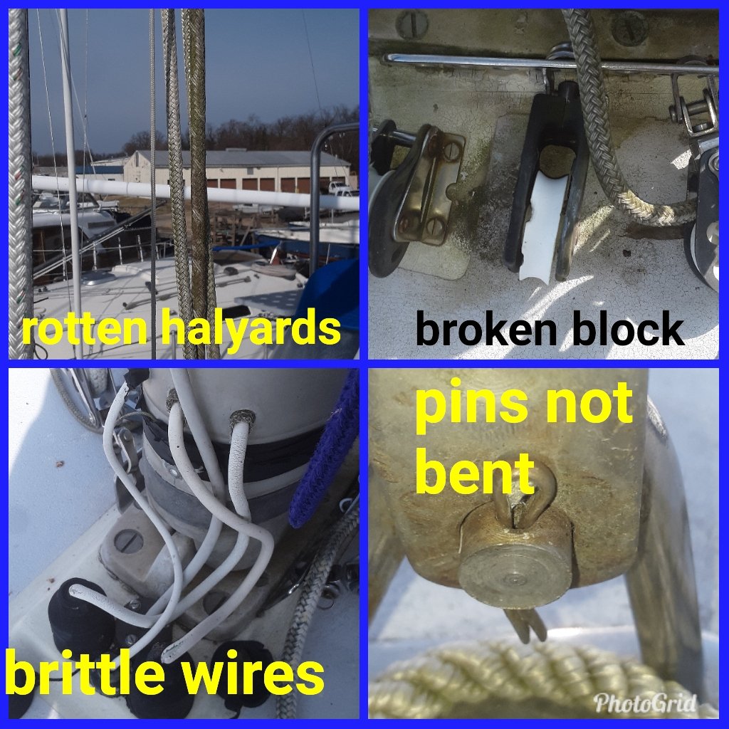 DMSAnnapolis's tweet photo. We inspected all of the standing and running rigging &amp; checked all of the keel bolts aboard this 36' Westerly. In addition to our more typical email reports, we also provide "on-the-job" photos, along with our recommendations to keep you out on the water! #DMSDreamTeam https://t.co/GbCoUu4ETh