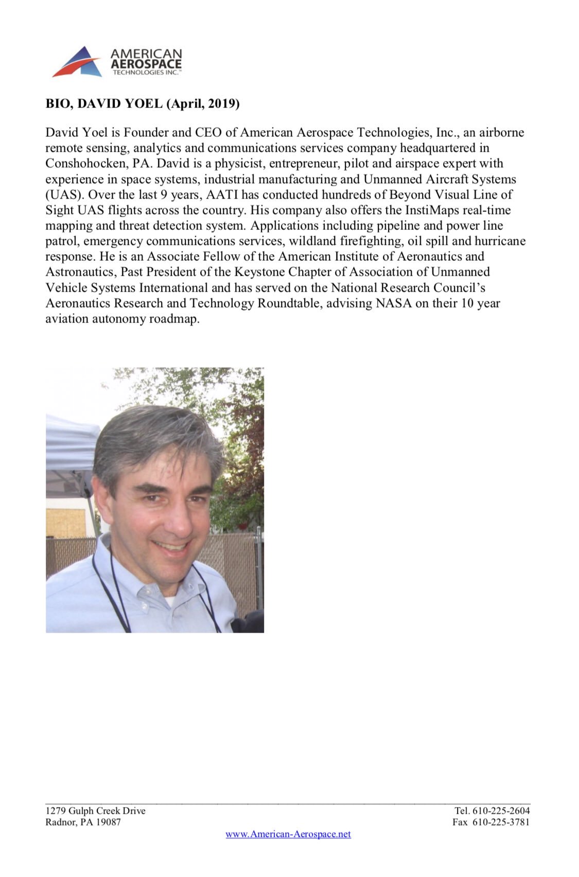 American Aerospace on Twitter "CEO of AATI, David Yoel, will be