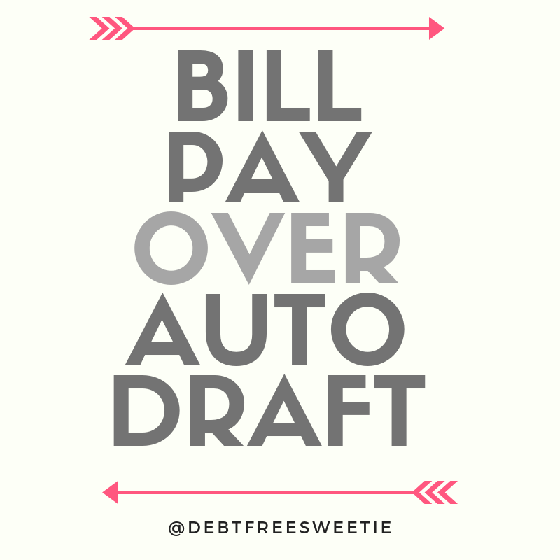 DebtFreeSweetie's tweet photo. Better to set up bill pay through your bank, than to provide your banking information (and drafting permissions) to your creditors! https://t.co/EbcR3sfO5t