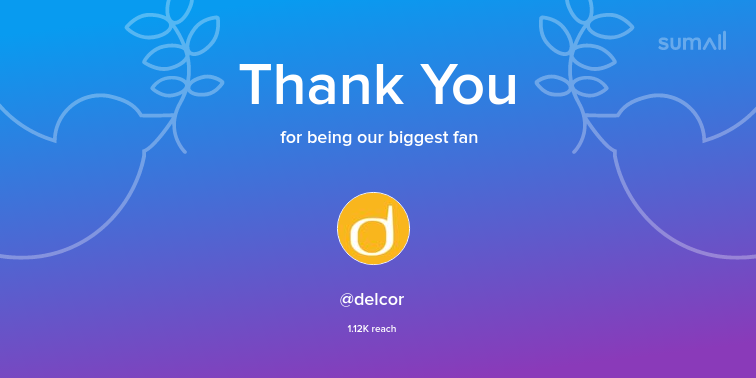 Our biggest fans this week: delcor. Thank you! via sumall.com/thankyou?utm_s…