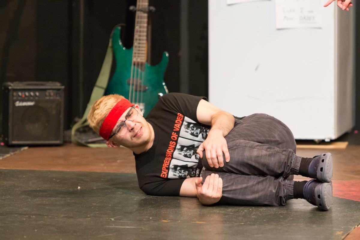 TheatreStThomas's tweet photo. TST's world premiere of #SWIPERS opens tonight at 7:30pm! Don't miss Corenski Nowlan's unique and bold piece of immersive theatre at STU's Black Box. "A rom-com with a  Tinder surprise!" Photos: André Reinders https://t.co/BcYZLgqmac
