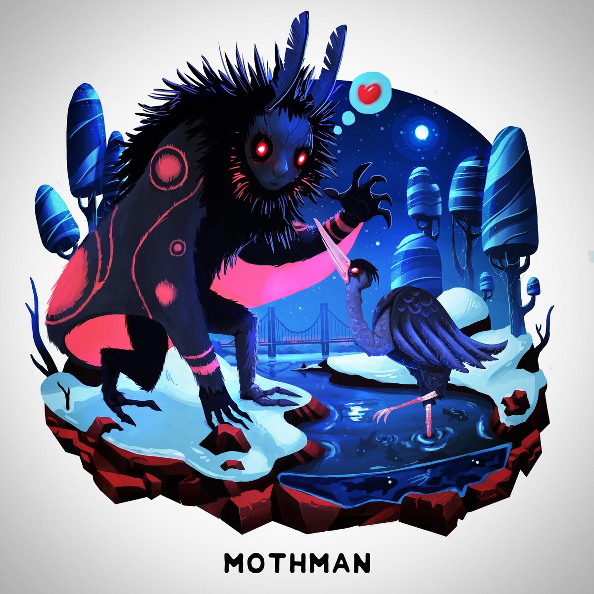 WeirdWilds's tweet photo. My Mothman is finally done!

Been super busy between my day job and life events but after hacking away at this a little here and there. I finished it up. 
#mothman #pointpleasant #cryptozoology #creatureart #cryptidart #cryptids #monsterart https://t.co/FcRuV0FLsN