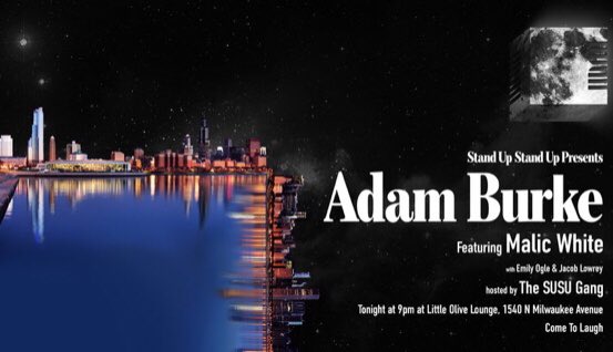 StandUp_StandUp's tweet photo. We are so excited for @atpburke to headline tonight! Not to mention @malic_white, special guests and your #SUSU producers!
@lolwicker for the best 1/2 wings!
Doors at 8pm Show at 9pm
Still time to get your 1/2 price tickets at https://t.co/KKSyQaF8KO
#cometolaugh https://t.co/jya9sVxbnf