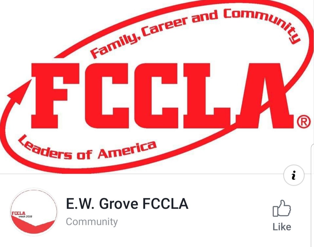 Follow us on Facebook too! 😁
#FCCLA #GROVE #Facebook #SocialMedia #StayUpToDate #CommunitySupport #CommunityLeaders #StudentLeaders #FCS #CTE #SettingGoals #NewOpportunities #MakingDreamsComeTrue #HCSUCCEEDS