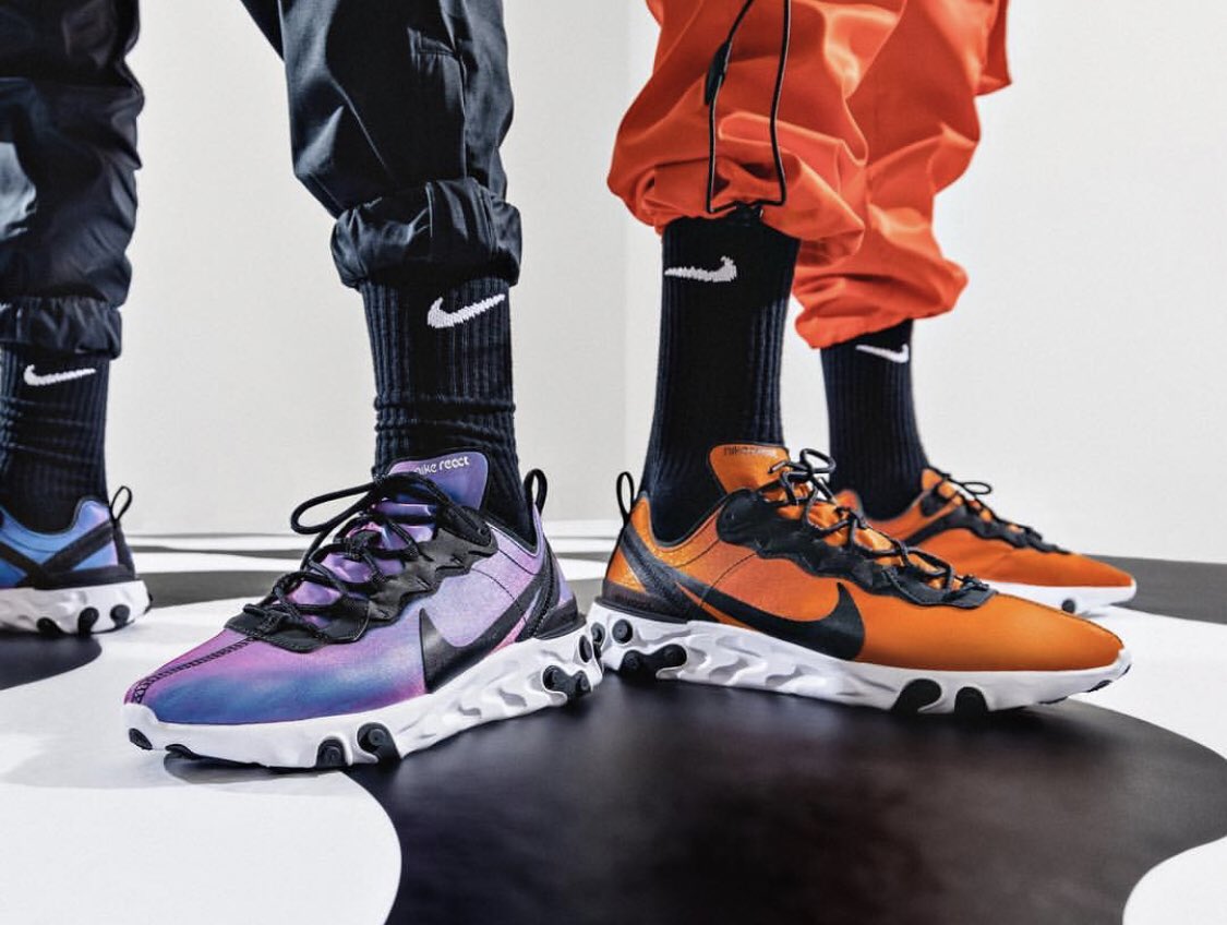 nike react element 55 black laser fuchsia