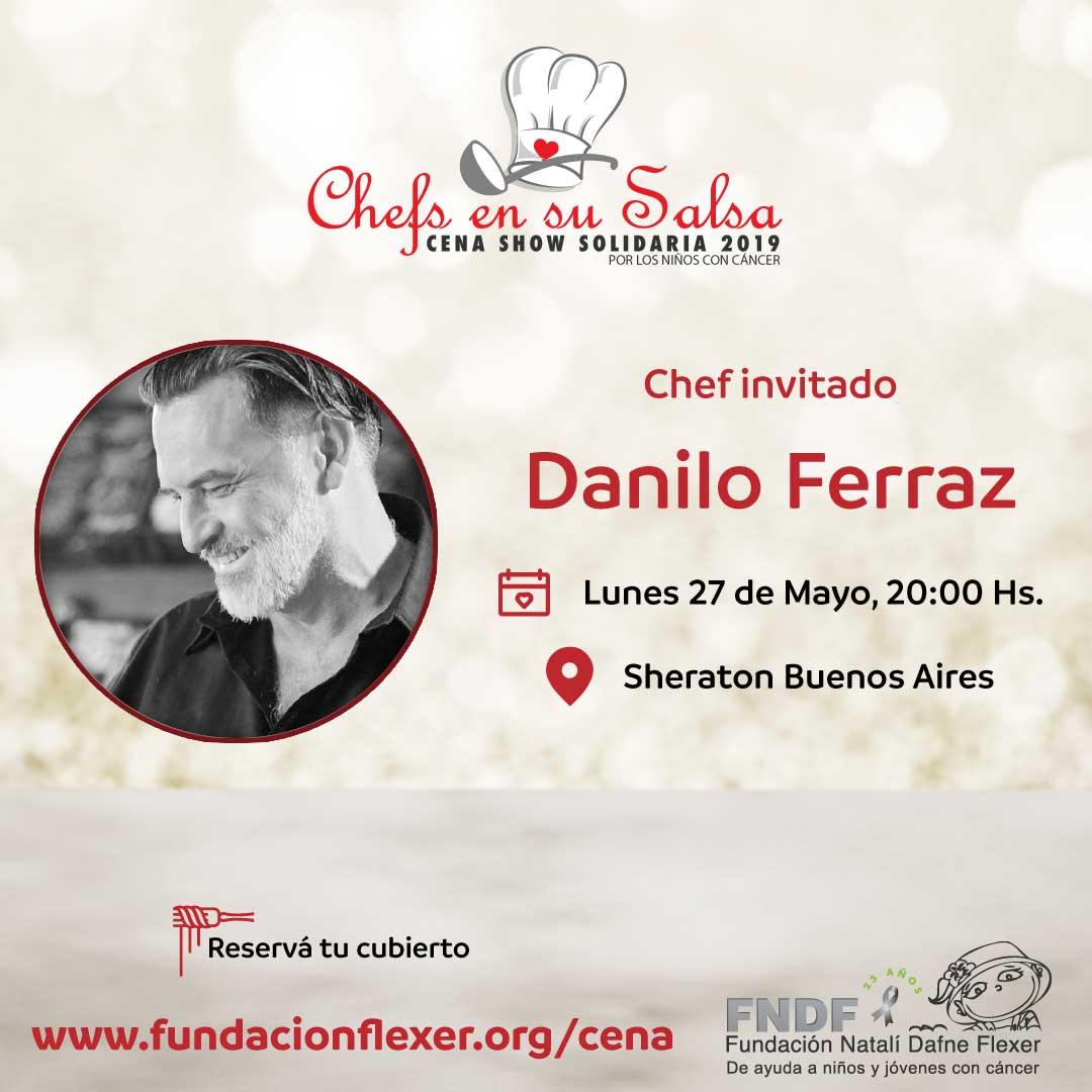 ¿Qué salsa cocinará <a href="/daniloTcocina/">danilo ferraz</a> en nuestra Cena Solidaria? 👉 Reservá tu cubierto en fundacionflexer.org/cena y descubrilo el 27 de Mayo en #ChefsensuSalsa! 👨‍🍳
.
.
#daniloferraz