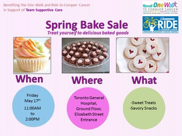 UHN_Supportive's tweet photo. Team Supportive Care is hosting our Annual Spring Bake Sale on Friday May 17th! #OneWalkandRidetoConquerCancer #TeamSupportiveCare https://t.co/UPUb60PEe3