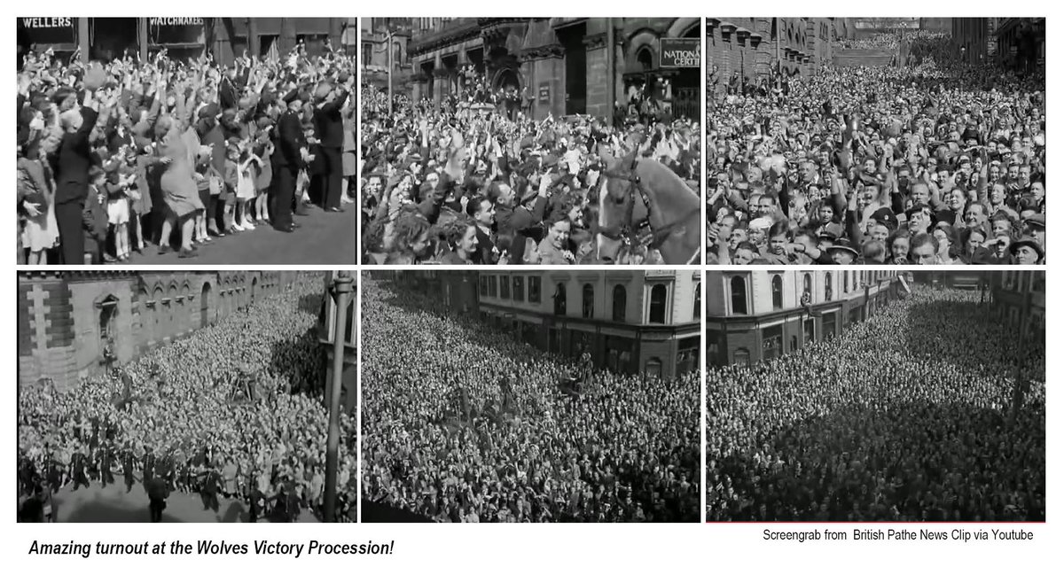 PhillJDunn's tweet photo. Football Supporters ⚽️ 70 years ago
#REPLAY FA Cup 1949 🏆 What a turnout for Dad &amp; fellow Wolves at the Victory Parade! 🌟
( Source https://t.co/HfWJzGvjfb     )
#WolverhamptonWanderersFC #FAcupFinals #VictoryProcession #Parade #JimmyDunnWolves #BillyWright #Wolverhampton #FAcup https://t.co/blk7brdQsX