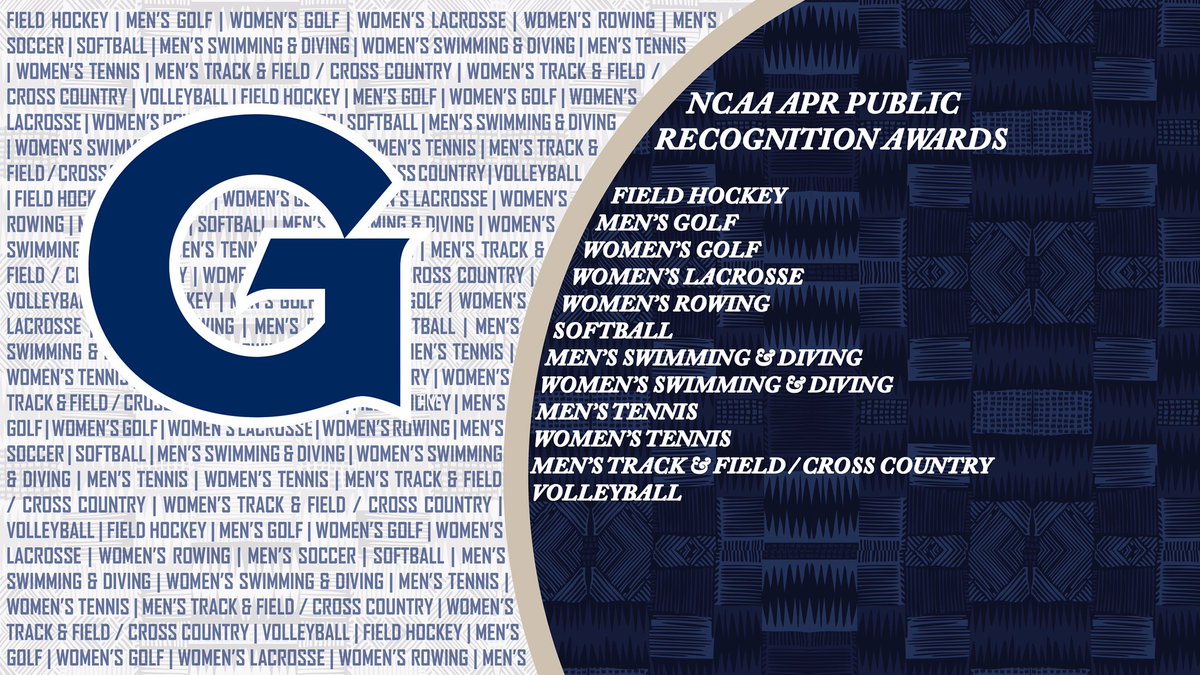 Congrats to both swimming & diving teams for earning an NCAA APR Public Recognition award! We are so proud of our #Hoyas who are both students & athletes! The women’s squad is 1 of only 73 teams to have earned APR awards all 14 years of its existence! #Curapersonalis #HoyaSaxa