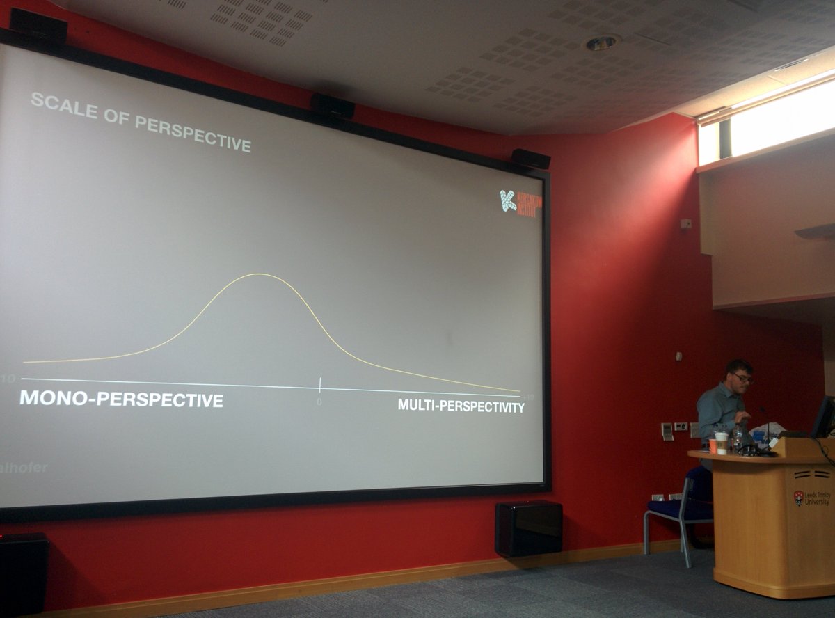 'To get a better understanding of reality you have to look at normality, not at the extremes' really interesting talk by <a href="/Thalhofer/">🔥</a> as part of #LeedsDigi19 and ties in beautifully with our computer science and storytelling theme today.