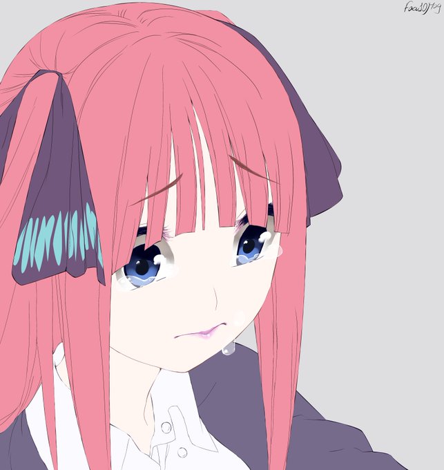 Facu10MagさんがTwitterに投稿した中野二乃(五等分の花嫁)のイラスト。
