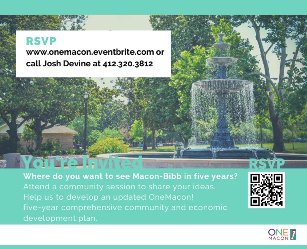one_macon's tweet photo. Hey, you! OneMacon is hosting a "OneMacon 2.0 Community Session" on Tuesday, May 14 at the Rosa Jackson Recreation Center. Come share your ideas on where you want to see Macon in five years! RSVP here: https://t.co/YYF4g9frgB https://t.co/25t64Mkphi