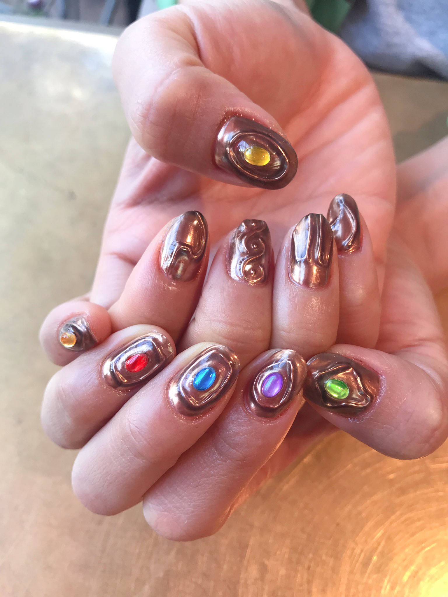 田村かのこ Kanoko Tamura アベンジャーズ エンドゲーム 観てきました ネタバレを避けるために何も言いませんが 今日私がネイルサロンでやってもらった自慢のネイル写真を貼ります 指鳴らさないように気をつけます アベンジャーズエンドゲーム