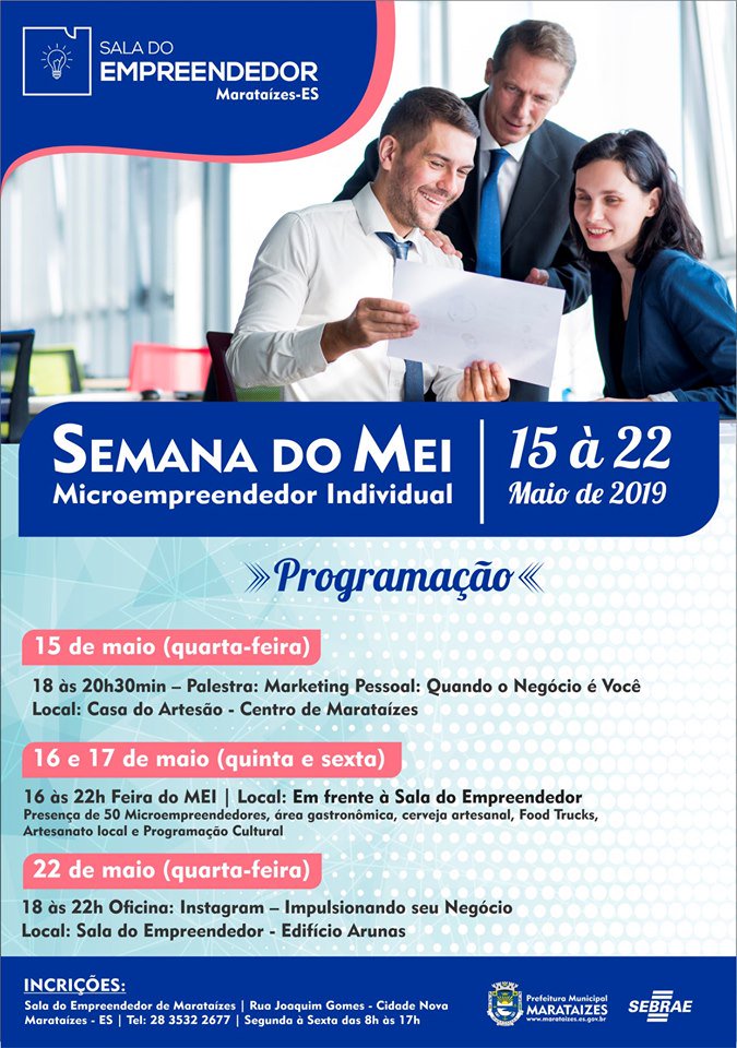 Pref_Marataizes's tweet photo. Prefeitura de Marataízes promove Semana do Microempreendedor Individual em maio https://t.co/T51aU8o5Cu