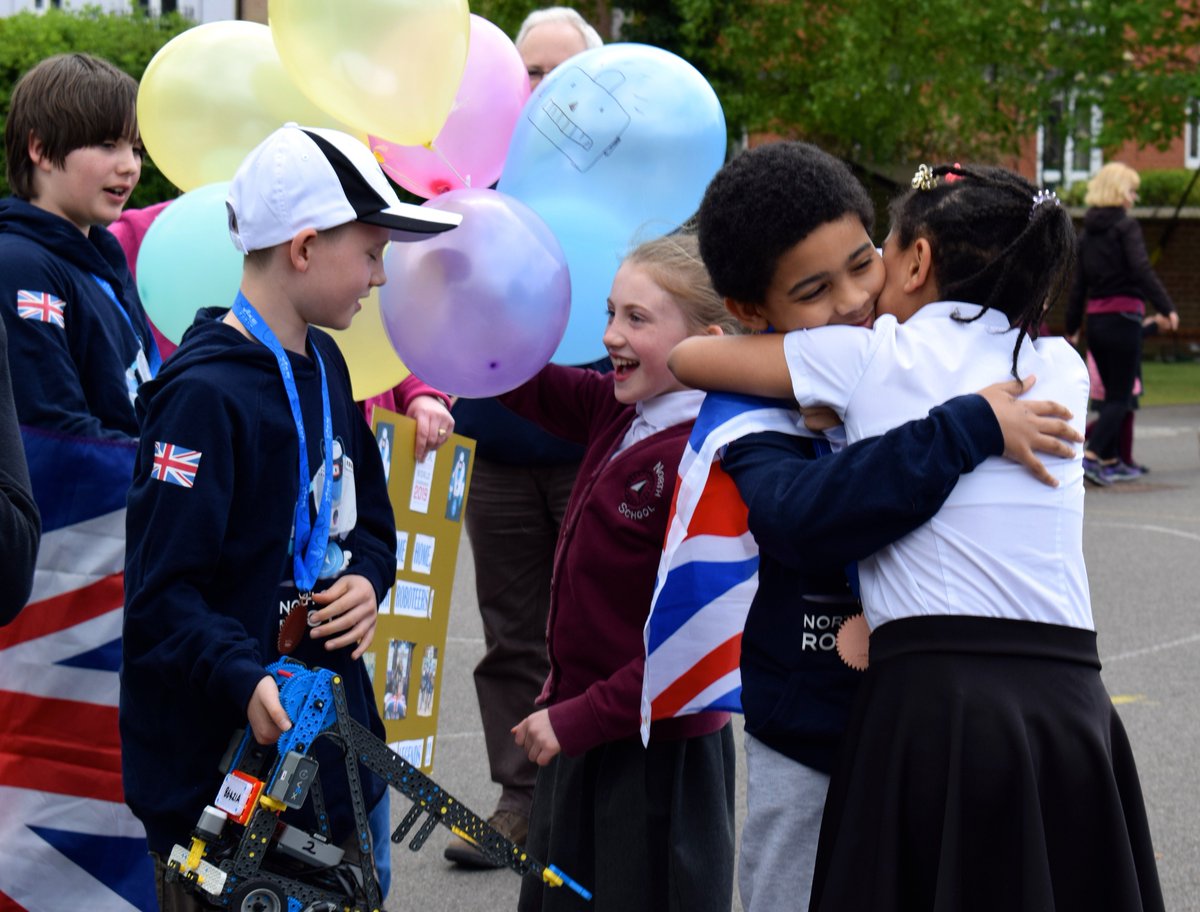 And that's a wrap folks! Our <a href="/NRoboteers/">North School Roboteers</a> have travelled over 10,000 miles, represented the UK at the #VexWorlds2019, are 110th in the world out of ten's of thousands that originally competed and have had a ball doing it. The whole school turned out for our homecoming - V Special