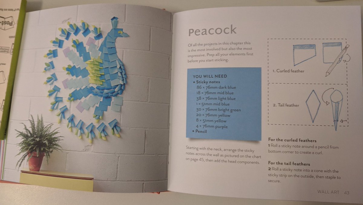 Cazlovam's tweet photo. An anonymous gift on my desk this morning!! I'm going to have a lot fun with post-it notes and so many options to choose from e.g a peacock 👍 https://t.co/WTRKzCQDLg