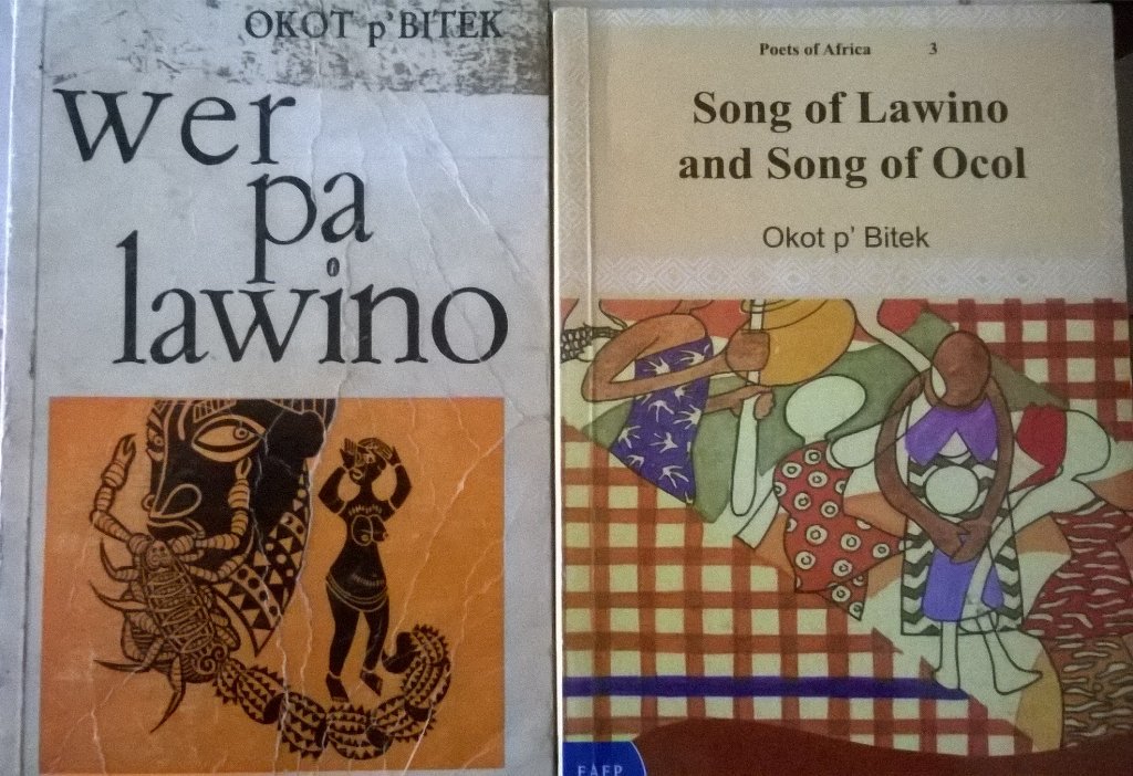 Okot p'Bitek's Wer pa Lawino gave us the love triangle between  westernised Ocol, red-lipped Clementine &amp; Lawino, cultural custodian. Profs Simon Gikandi, Okot Benge &amp; Harry Garuba write about the politics of circulation &amp; translation of p'Bitek's work.

#AfricaDay25Books  Day 2