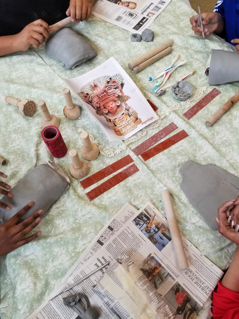 MMS_Rusnak's tweet photo. Mayan Masks coming together #art #nbef #artstars #allin4nb https://t.co/IAz1erEn8I