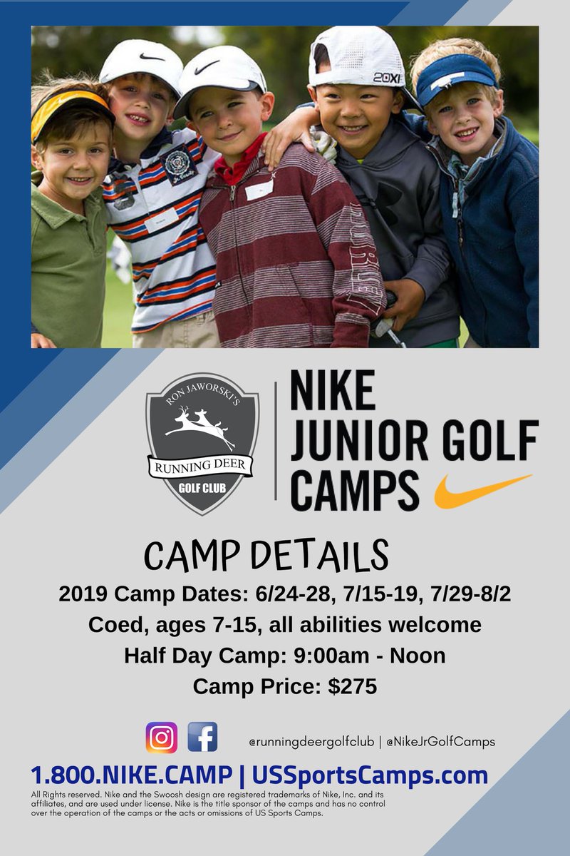 JawsCEOQB's tweet photo. Bring all your up and coming golfers to one of our @Nike Jr Golf Camps this summer and these @JawsGolf courses:
#RunningDeerGC
#ValleybrookCC
#BlueHeronPinesGC
For registration info visit: https://t.co/D3oiX7HHsd
β³οΈβ³οΈβ³οΈ https://t.co/I875KBq5E9