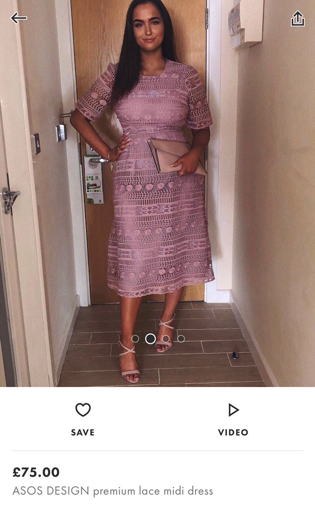 CarrieRosePR's tweet image. Oh my god I LOVE this! Did everyone see this girls post last week re the guy who was a Pr**k on Tinder about her outfit? Well guess what @ASOS have done!! put her picture on their website selling the dress, making her THE MODEL of their lace midi dress 😍 👏🏽 @theachippendale