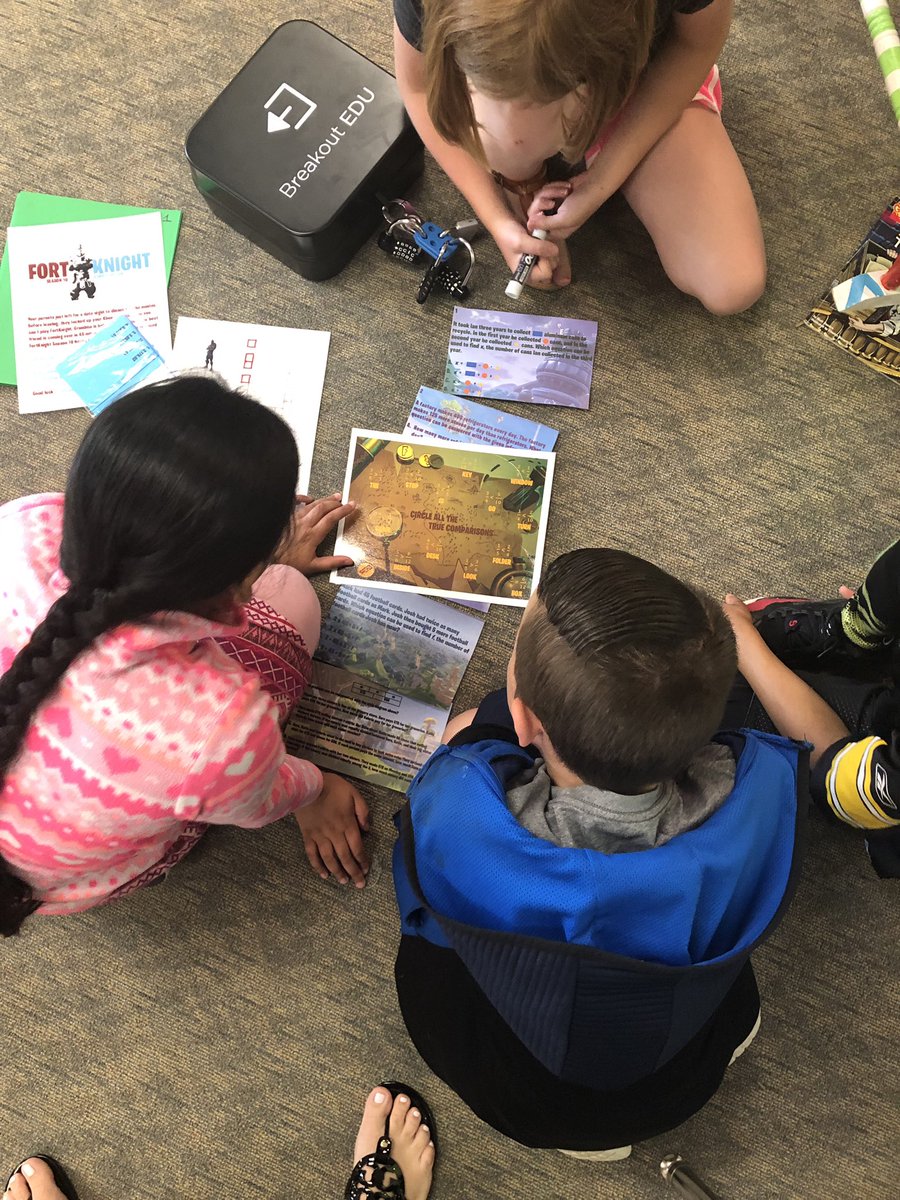 katiec25's tweet image. Students are using all of their strategies they have learned in Math this year to try and breakout! #nowherelikenorris #engagingmath #OurFISDStory @breakoutEDU