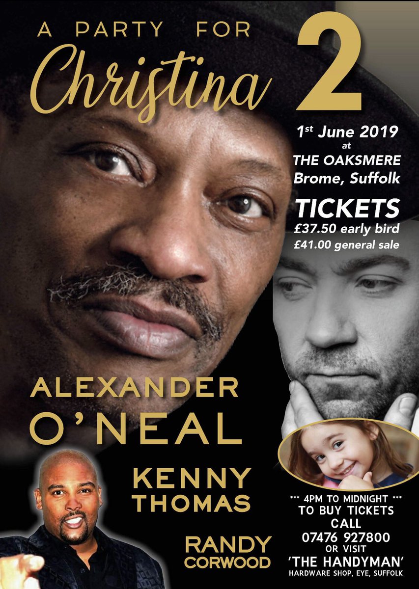 Lee Lucraft (@luman8) on Twitter photo Tickets selling fast contact me for tickets to this special event <a href="/kennythomas_uk/">Kenny Thomas</a> <a href="/AlexanderO_Neal/">Alexander O'Neal</a> Tickets selling fast contact me for tickets to this special event <a href="/kennythomas_uk/">Kenny Thomas</a> <a href="/AlexanderO_Neal/">Alexander O'Neal</a>