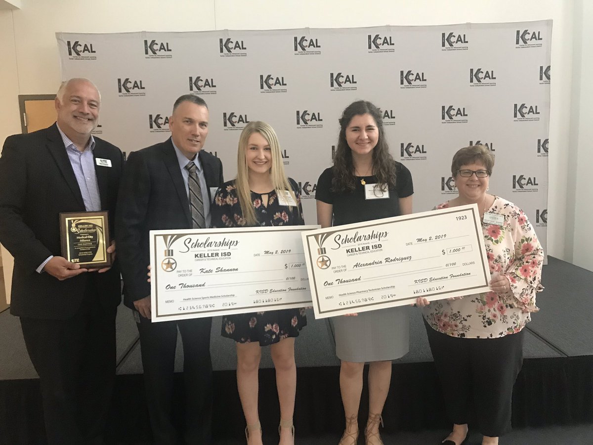 MedCityAlliance's tweet photo. Congrats to Alex Rodriguez and Kate Shannon, @KCAL_KISD recipients of @MedCityAlliance scholarships! #kcal #KCALFirsts @KellerISD_CTE https://t.co/tELA9dPM79