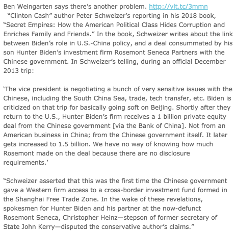 bhweingarten's tweet image. .@bdomenech connects the dots on Joe Biden's looming China problem in today's must-read @TheTransom, with a nod to my latest @FDRLST. China has got to be a seminal issue in the 2020 election thefederalist.com/2019/05/02/bid…