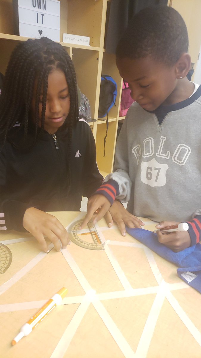 4thwithMrsB's tweet photo. Protractor practice! They love using the tape on the table to practice! #teacherwin #easyprep #iteach4th #ownit https://t.co/n6zECCT9pc