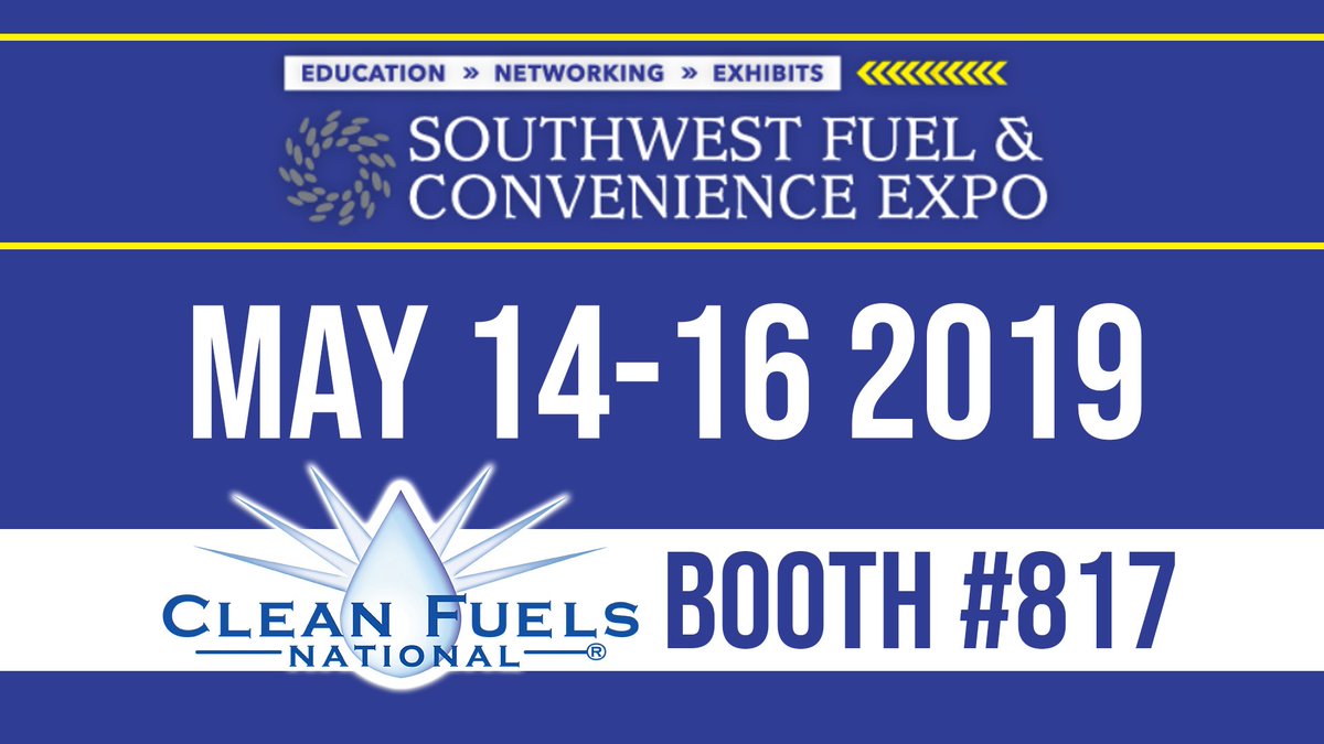 Clean_Fuels's tweet image. We can't wait to see everyone at the Southwest Fuel and Convenience Expo - Come say hello at booth #817!