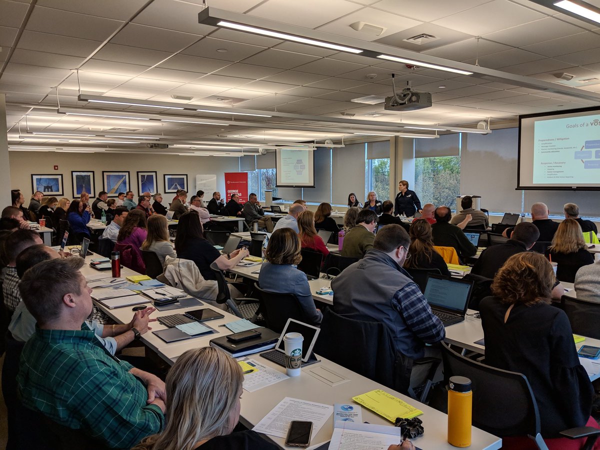 IAEMRegion1's tweet photo. Next up @CT_VOST @CCEMAREADY @CEDR We are talking #VOST and Digital Volunteers. What are your barriers to working with digital volunteers? @iaem #CrowdsourceEM #SMEM https://t.co/EvDugAy6ff