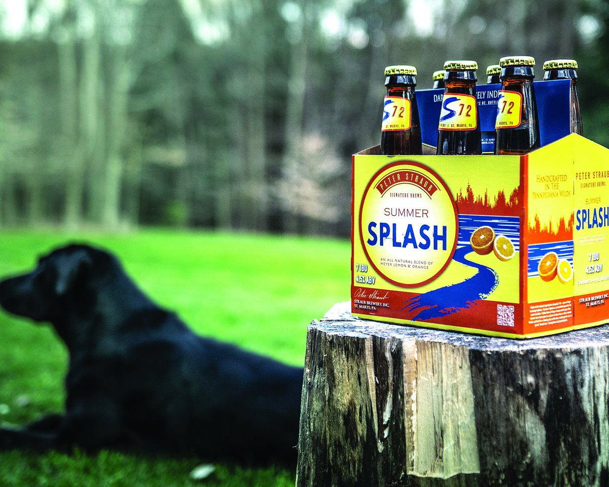 StraubBeer's tweet photo. It may not be the Dog Days of #Summer, but there's no sense in waiting around! Our NEW #LimitedRelease brew SUMMER SPLASH 
combines natural Meyer Lemon &amp; Orange with our classic lager brewing style for a splash of refreshing citrus flavor. NOW AVAILABLE at the #StraubBeer Store. https://t.co/PUcepSfKkw